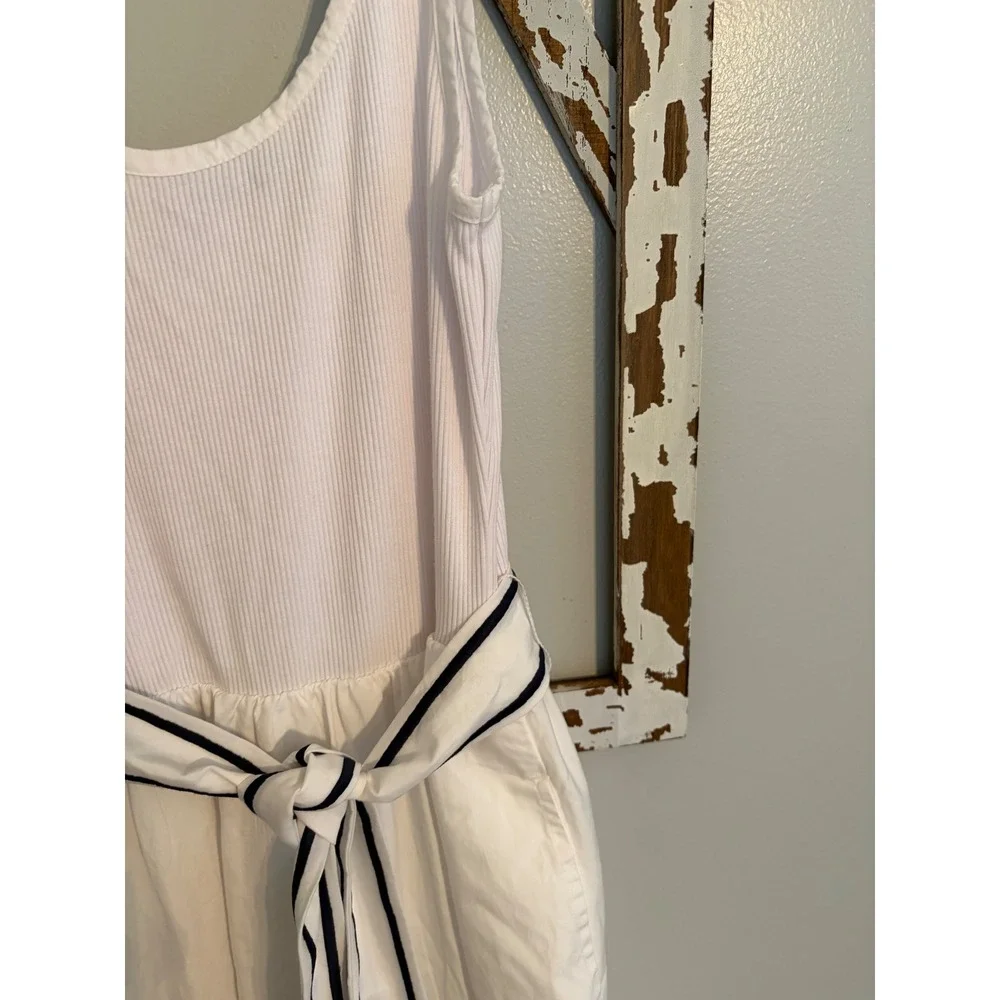 Vineyard Vines Mix‎ Media Midi Summer Sun Dress Cotton Poplin White Size XS